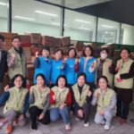 기독교복음선교회(세칭 jms)의 cgm 자원봉사단이 2025년 11월 몽골 물품 나눔에 참여한 모습